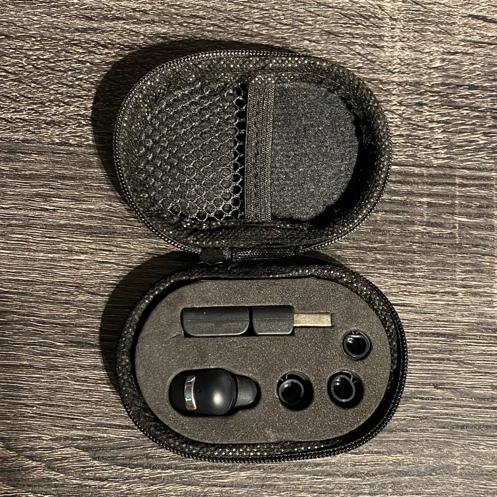 Mini Bluetooth Wireless Headphone Earbud Single In Ear Headset Charger & Case